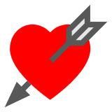 Coração flechado Emoji Docomo