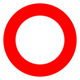 ⭕ Hollow Red Circle Emoji in Docomo