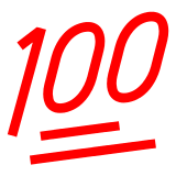 💯 Simbolo di cento punti Emoji su Docomo