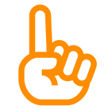 ☝️ Dedo índice apuntando hacia arriba Emoji en Docomo