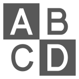 Symbole d’écriture des lettres majuscules Émoji Docomo