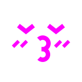 kissing-face-with-closed-eyes Emoji docomo