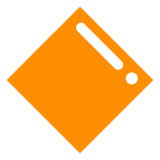 🔶 Large Orange Diamond Emoji in Docomo