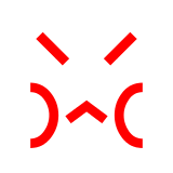 😡 Rotes verärgertes Gesicht Emoji auf Docomo