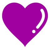 Coração roxo Emoji Docomo