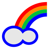 Rainbow Emoji in Docomo