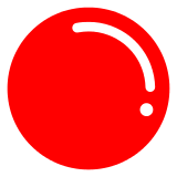 Красный круг Эмодзи в Docomo