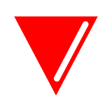 Triângulo vermelho apontado para baixo Emoji Docomo