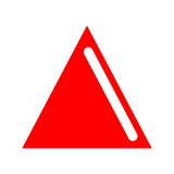 Triângulo vermelho apontado para cima Emoji Docomo