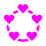 Corações giratórios Emoji Docomo