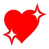 Coração cintilante Emoji Docomo