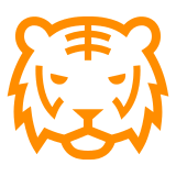 🐯 Cara de tigre Emoji en Docomo