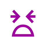 Cara de desolación Emoji Docomo