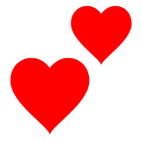 Dois corações Emoji Docomo