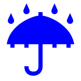 ☔ Дождь над зонтиком Эмодзи в Docomo