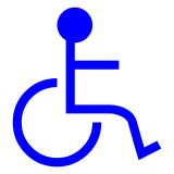 ♿ Simbolo della sedia a rotelle Emoji su Docomo