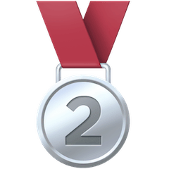 2nd Place Medal Emoji on Facebook