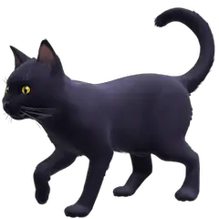 Black Cat Emoji on Facebook