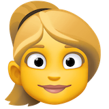 blond-haired-woman Emoji facebook