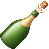 bottle-with-popping-cork Emoji facebook