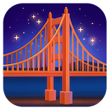 bridge-at-night Emoji facebook