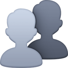 👥 Silhouette von zwei Personen Emoji auf Facebook