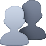 busts-in-silhouette Emoji facebook