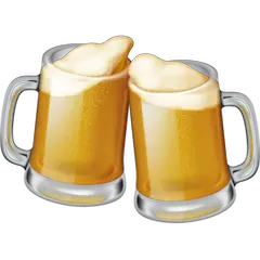 Brinde com canecas de cerveja Emoji Facebook
