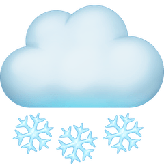 Cloud With Snow Emoji on Facebook