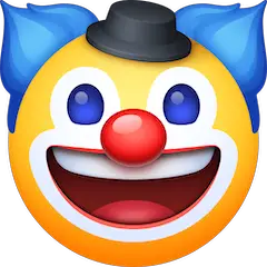 Clown Face Emoji on Facebook