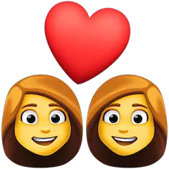 Couple With Heart: Woman, Woman on Facebook