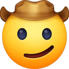 Cowboy Hat Face Emoji on Facebook