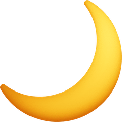 🌙 Crescent Moon Emoji on Facebook