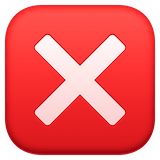 cross-mark-button Emoji facebook