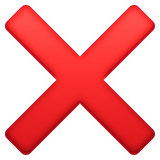 cross-mark Emoji facebook