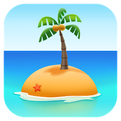 Ilha deserta Emoji Facebook