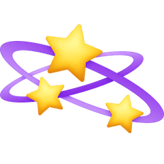 💫 Simbolo della stella con scia circolare Emoji su Facebook