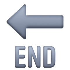 END Arrow Emoji on Facebook