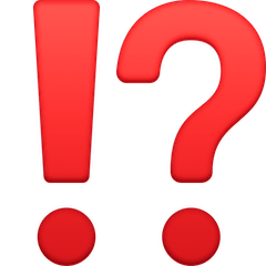 ⁉️ Exclamation Question Mark Emoji on Facebook