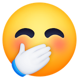 face-with-hand-over-mouth Emoji facebook
