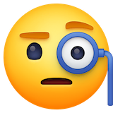 face-with-monocle Emoji facebook