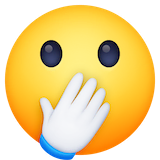 face-with-open-eyes-and-hand-over-mouth Emoji facebook