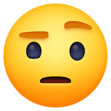 face-with-raised-eyebrow Emoji facebook