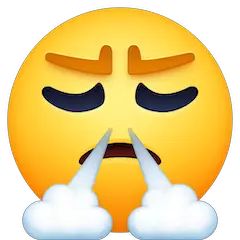 Face With Steam From Nose Emoji on Facebook
