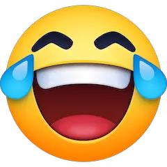 Gesicht mit Freudentränen Emoji Facebook