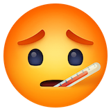 face-with-thermometer Emoji facebook