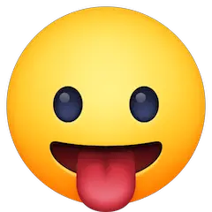Face With Tongue Emoji on Facebook