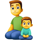 family-man-boy Emoji facebook
