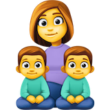 family-woman-boy-boy Emoji facebook