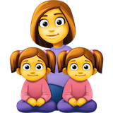 family-woman-girl-girl Emoji facebook